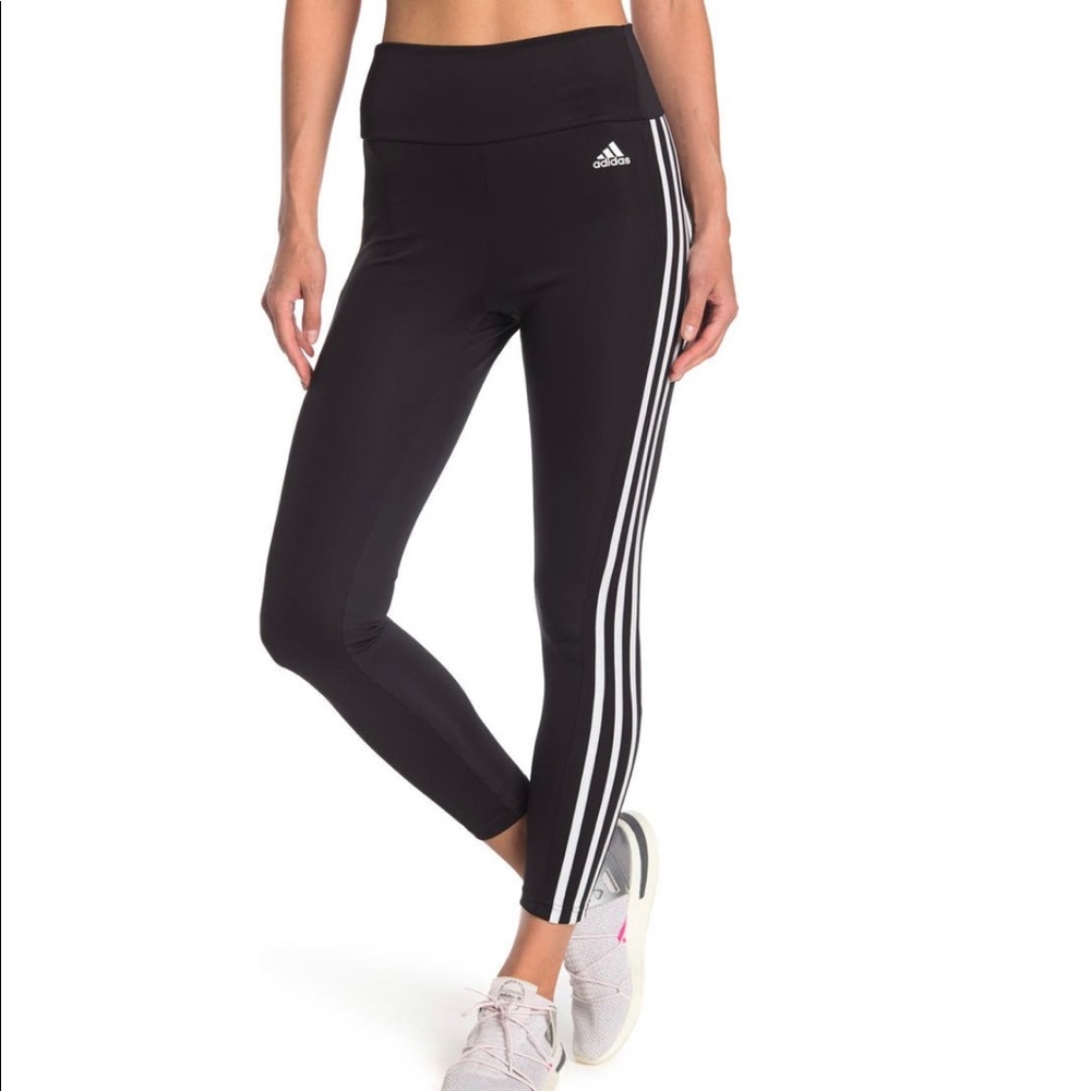 NWOT - Adidas High Rise 3-Stripes 7/8 Sport